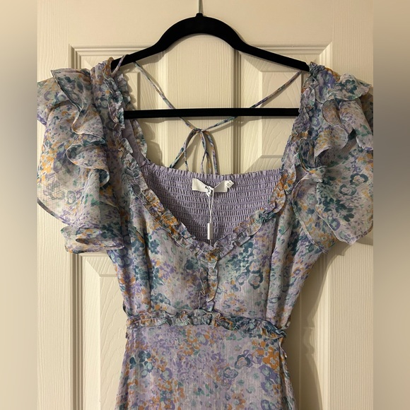 Astr Floral Open Back Maxi Dress NWT Med - Picture 2 of 5